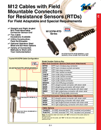 Thumbnail of document Data Sheet - M12CFM-P24STPC-SFSR-FL-5 M12 Cable, 4 pin, Field Mountable, for Transmitters, RTD